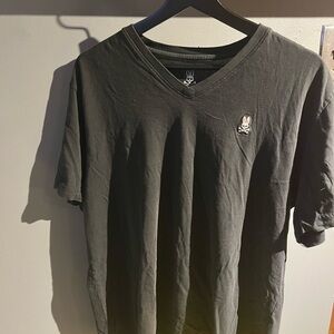 Psycho Bunny Charcoal V-Neck Tee